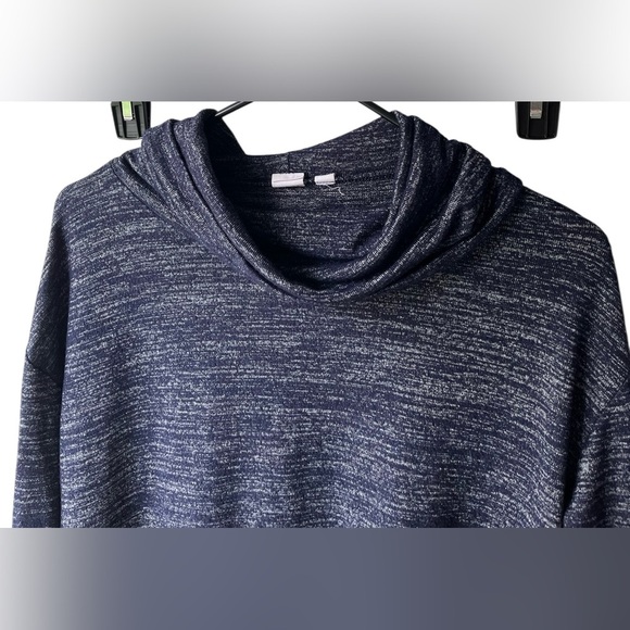 Gap Blue and Gray Mock Cowl Neck Long Sleeve Sweater Medium - Picture 5 of 7